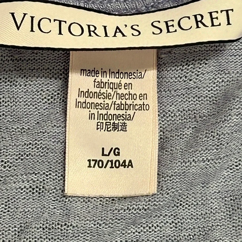 Victoria's Secret Sleep Shirt Womens Size L Lavender Dream Graphic Long Sleeve